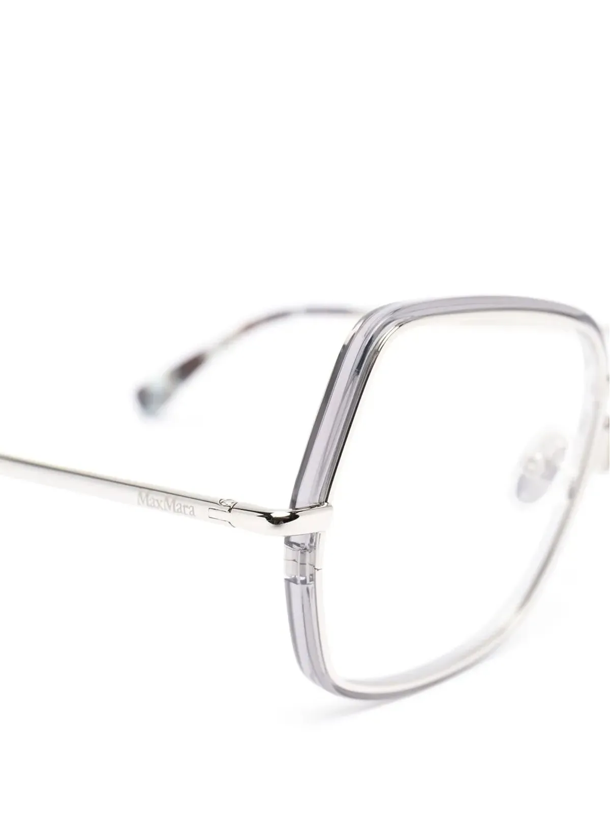 Max Mara Eyewear スクエアフレームメガネ - シルバー - 画像3