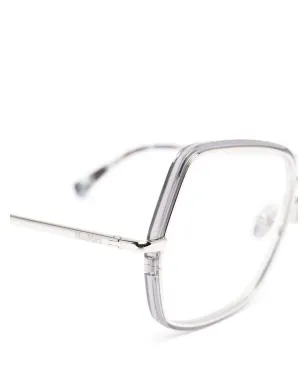 Max Mara Eyewear スクエアフレームメガネ - シルバー - サムネイル3