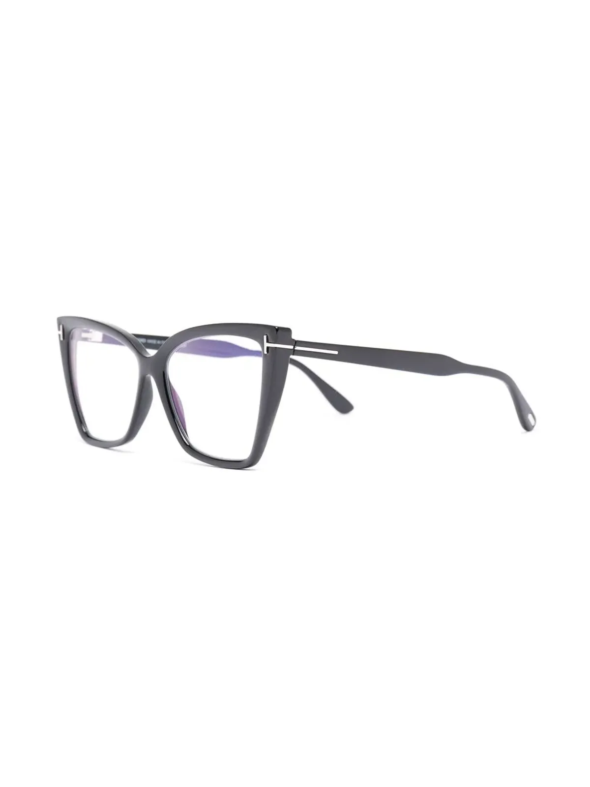 TOM FORD Eyewear 黒の幾何学フレーム眼鏡 - 画像2