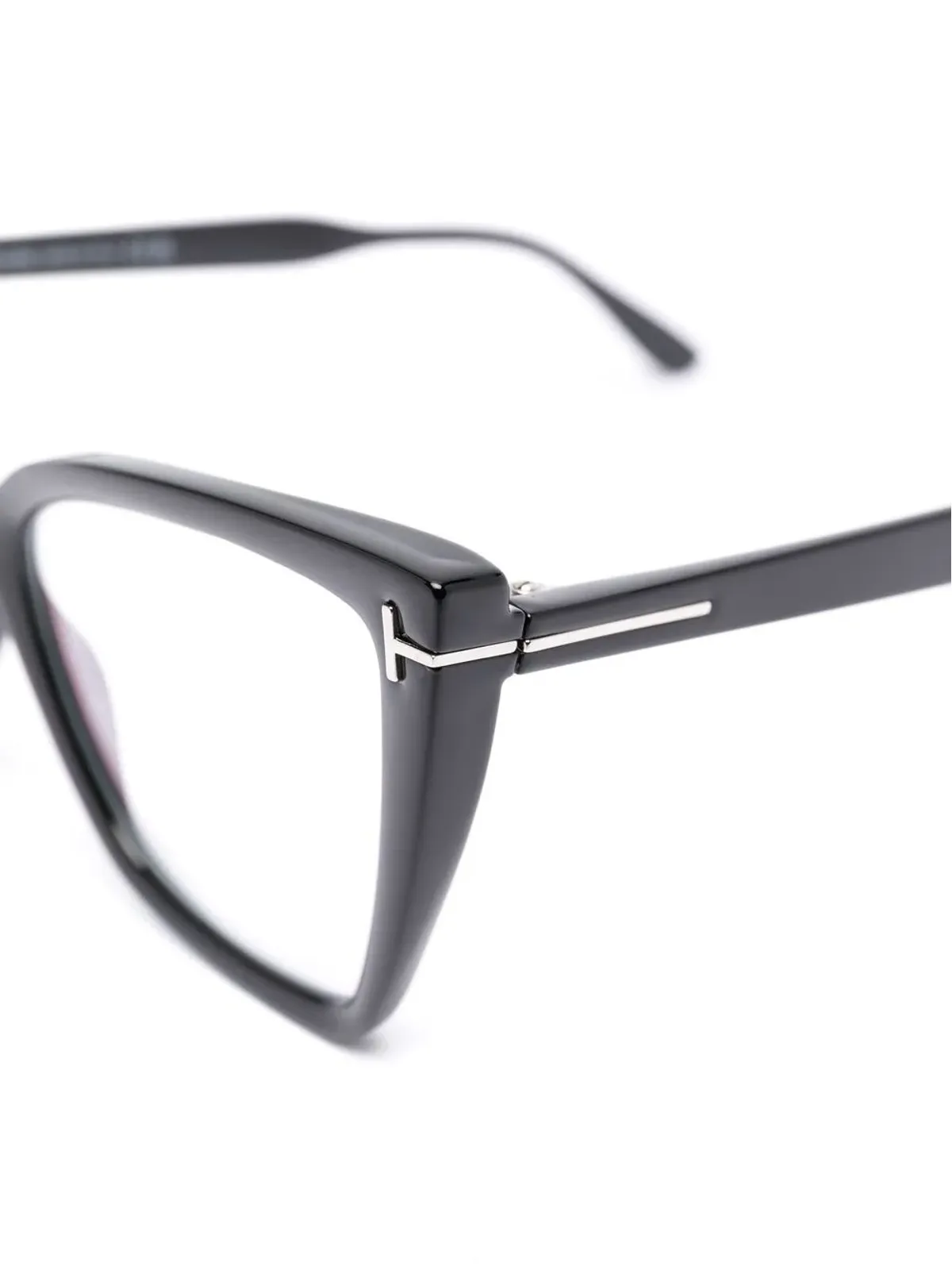 TOM FORD Eyewear 黒の幾何学フレーム眼鏡 - 画像3