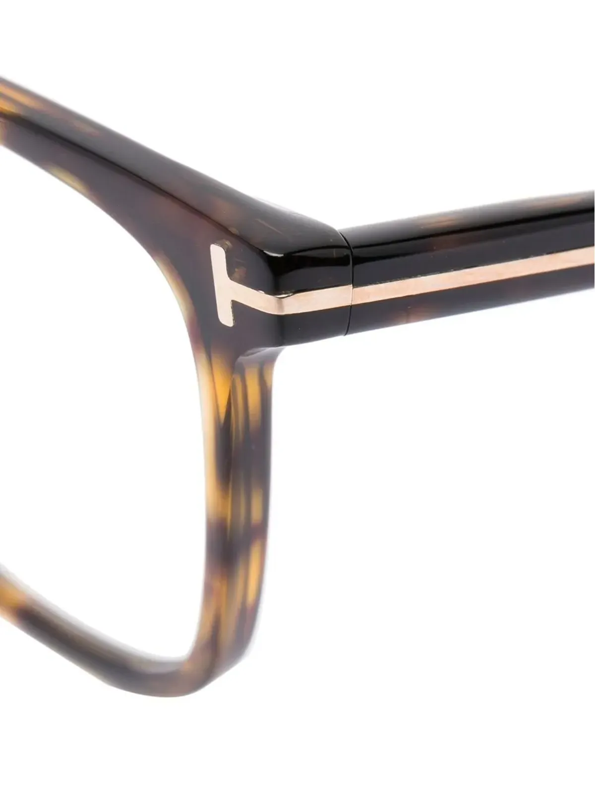 TOM FORD Eyewear べっ甲柄スクエアフレーム眼鏡 - 画像3