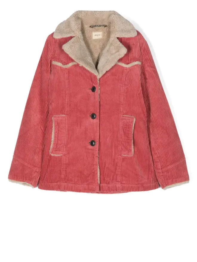 Bellerose Bellerose TEEN コーデュロイ ノッチド・ラペル ジャケット - ピンクの商品画像