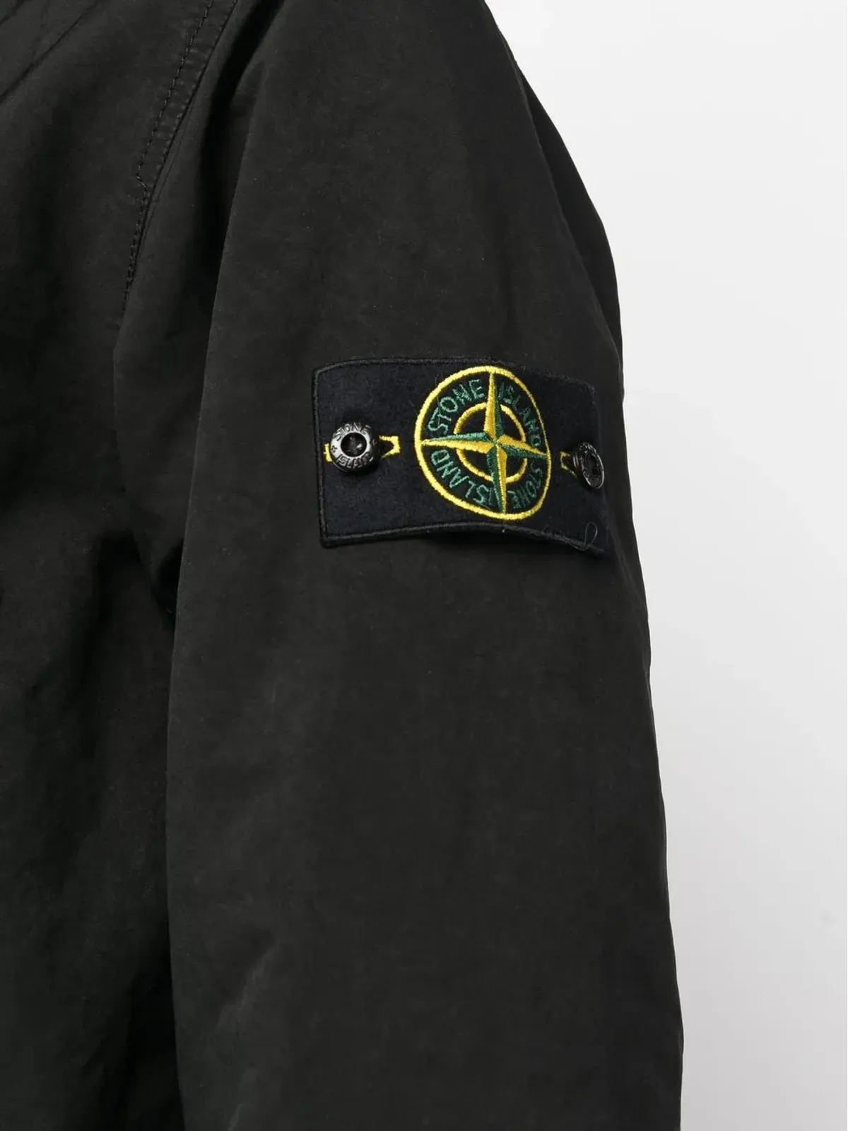 Stone Island ロゴパッチ付きシングルブレストコート - ブラック - 画像5