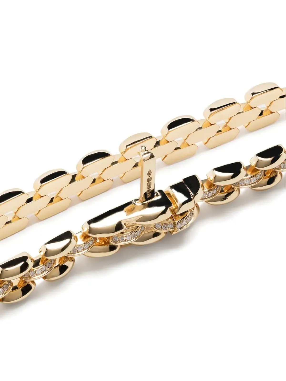 Lizzie Mandler Fine Jewelry 18Kイエローゴールド 三連クレオ ブレスレット - 画像4