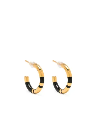 Aurelie Bidermann ポジターノ フープイヤリング ブラック - サムネイル1