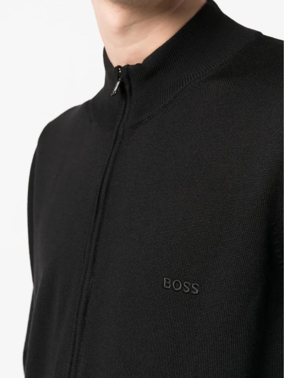 BOSS ファインニット ジップアップ カーディガン - 画像5