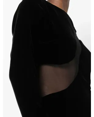 TOM FORD メッシュパネルベルベットガウン - サムネイル5