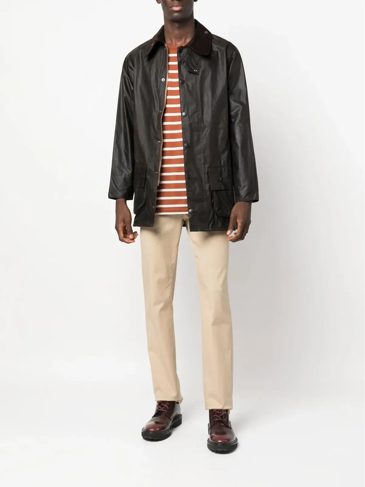 Barbour 長袖ワックス加工ジャケット - 画像2