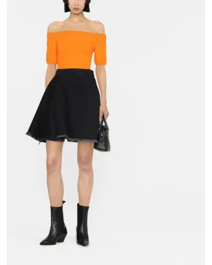 Alexander McQueen ハイウエストAラインスカート - ブラック - サムネイル2