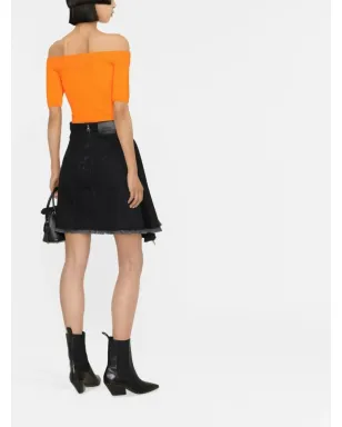Alexander McQueen ハイウエストAラインスカート - ブラック - サムネイル4
