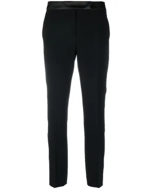 Max Mara サテントリム スリムカットパンツ - ブラック - サムネイル1