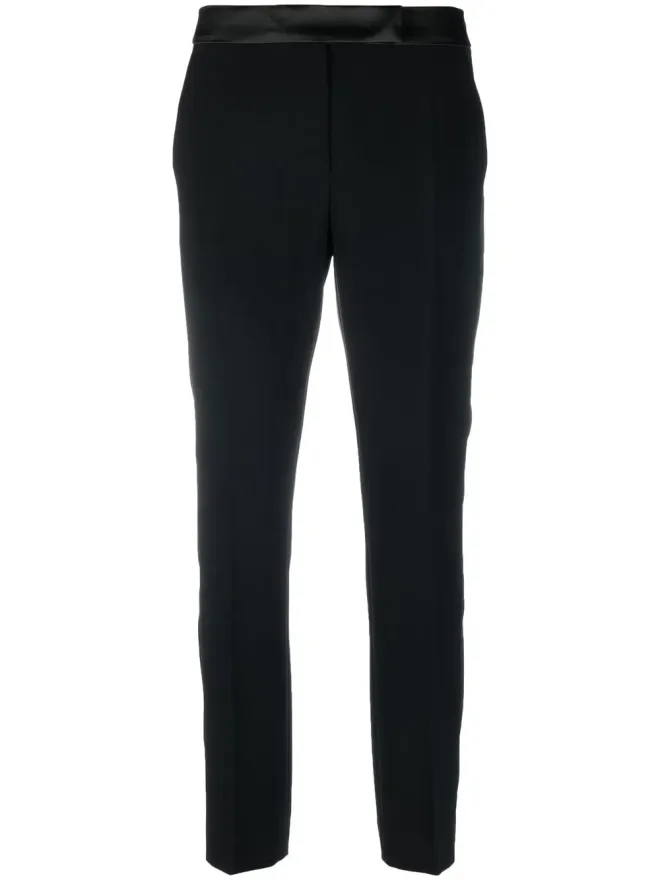 Max Mara Max Mara サテントリム スリムカットパンツ - ブラックの商品画像