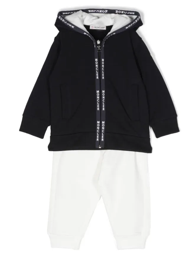 Moncler Enfant Moncler Enfant ストレッチコットン ロゴプリント トラックスーツ セット - ブルーの商品画像