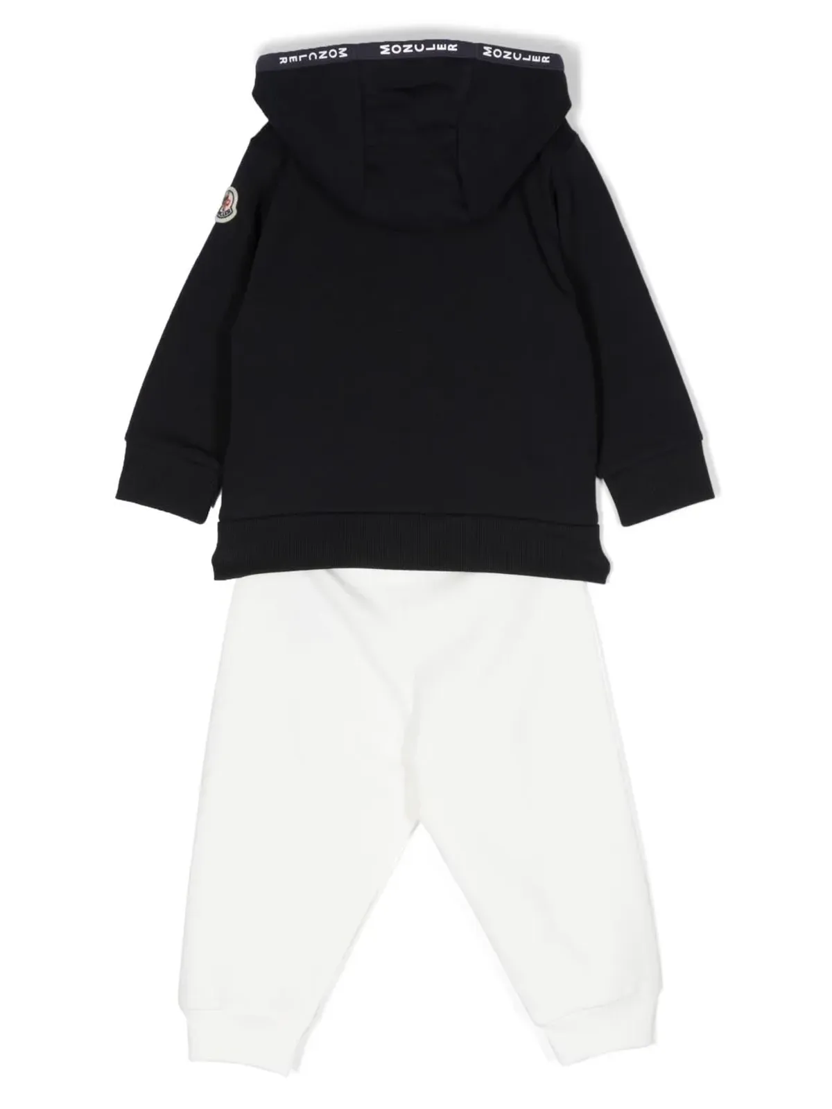 Moncler Enfant ストレッチコットン ロゴプリント トラックスーツ セット - ブルー - 画像2