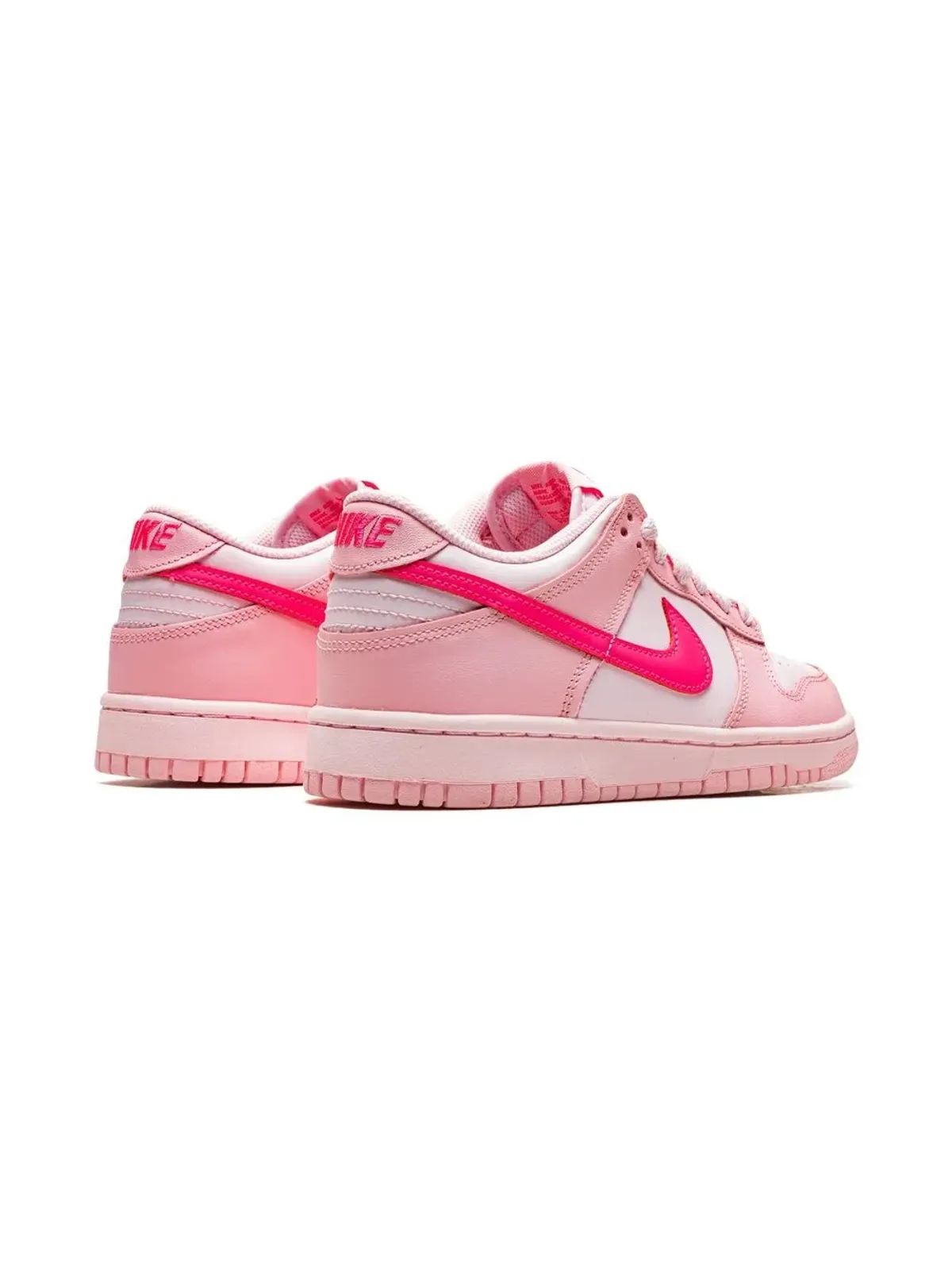 Nike Kids ダンク ロー トリプルピンク スニーカー - 画像3