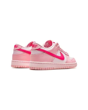 Nike Kids ダンク ロー トリプルピンク スニーカー - サムネイル3