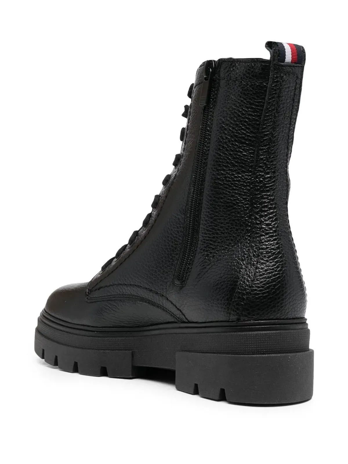 Tommy Hilfiger ボリューム感のあるレースアップレザー アンクルブーツ - Black - 画像3