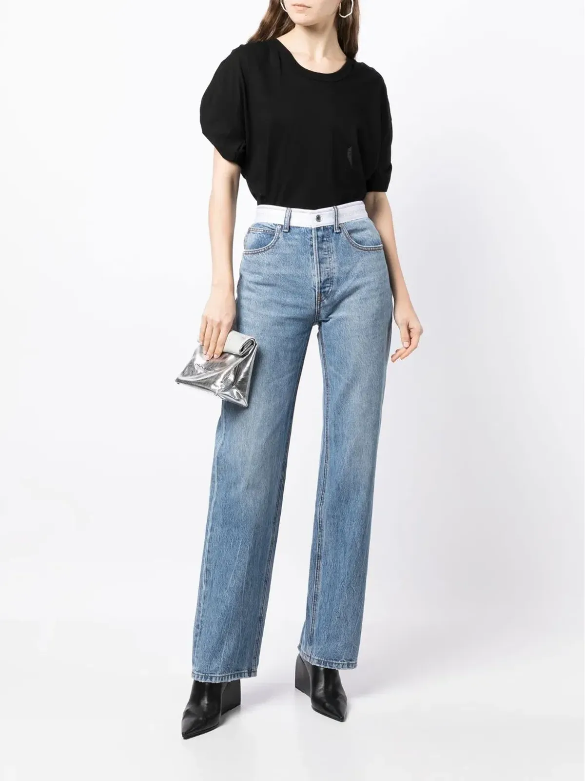 Alexander Wang ギャザー袖ディテールTシャツ - 画像2