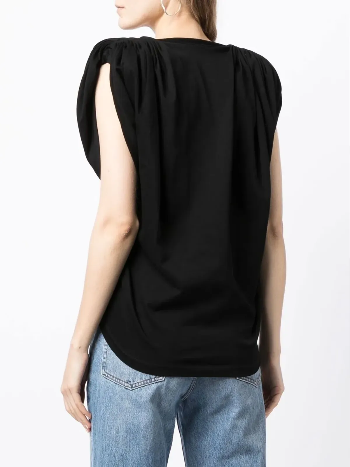 Alexander Wang ギャザー袖ディテールTシャツ - 画像4