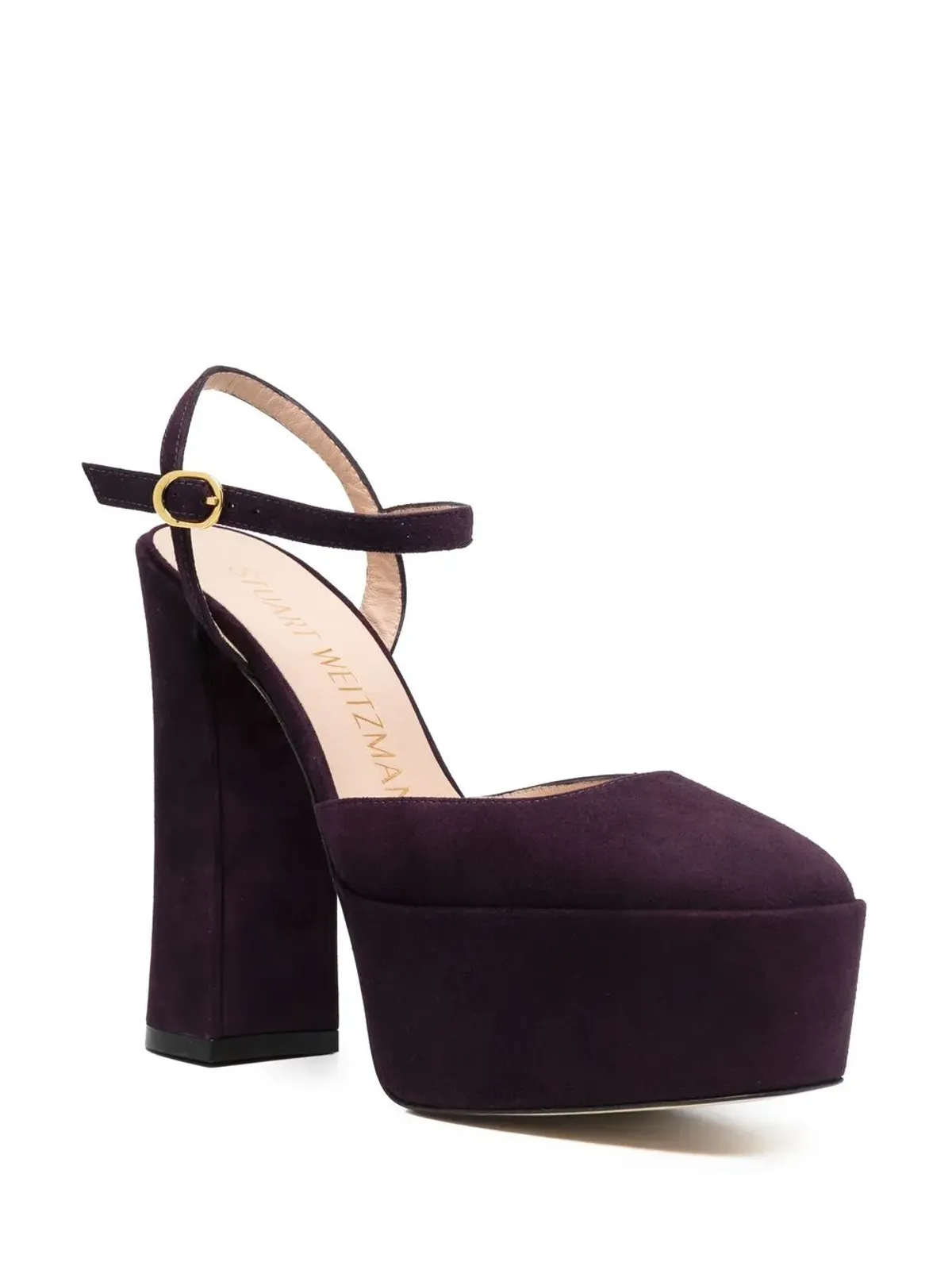 Stuart Weitzman スエード プラットフォームパンプス - 画像2