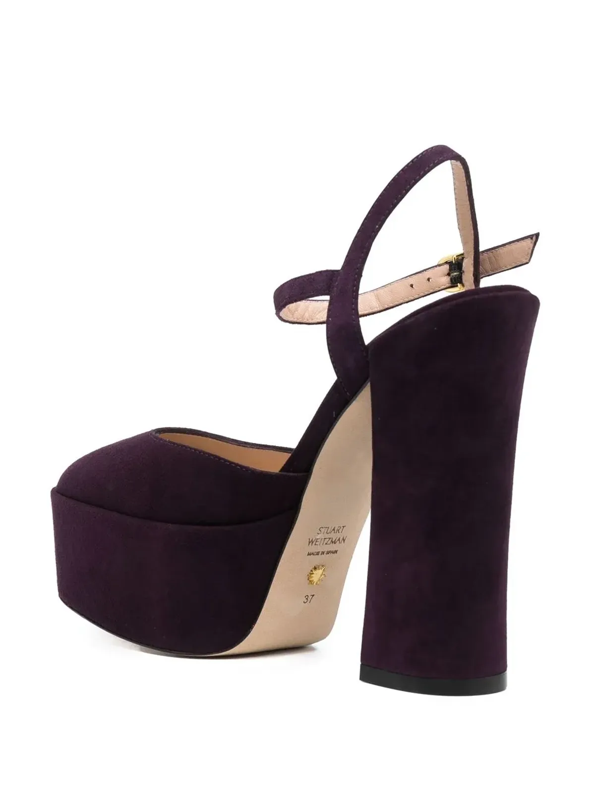 Stuart Weitzman スエード プラットフォームパンプス - 画像3
