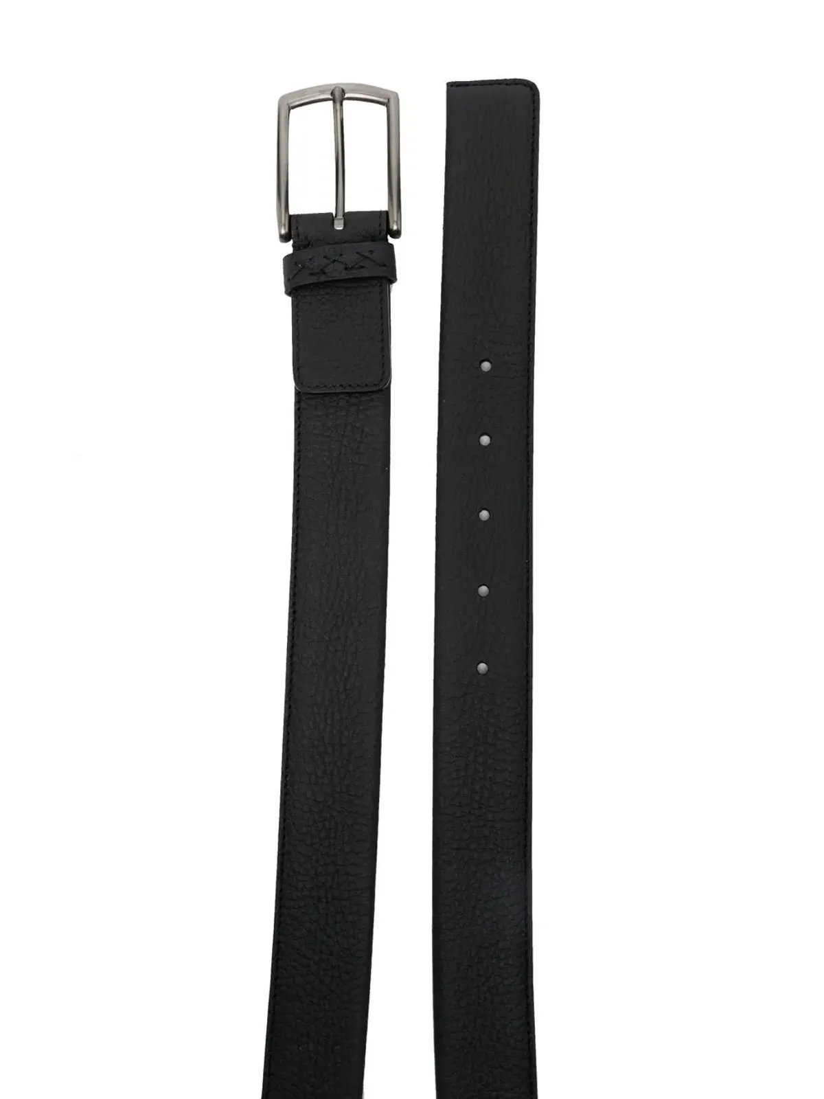 Zegna トリプルステッチ レザーベルト - 画像2