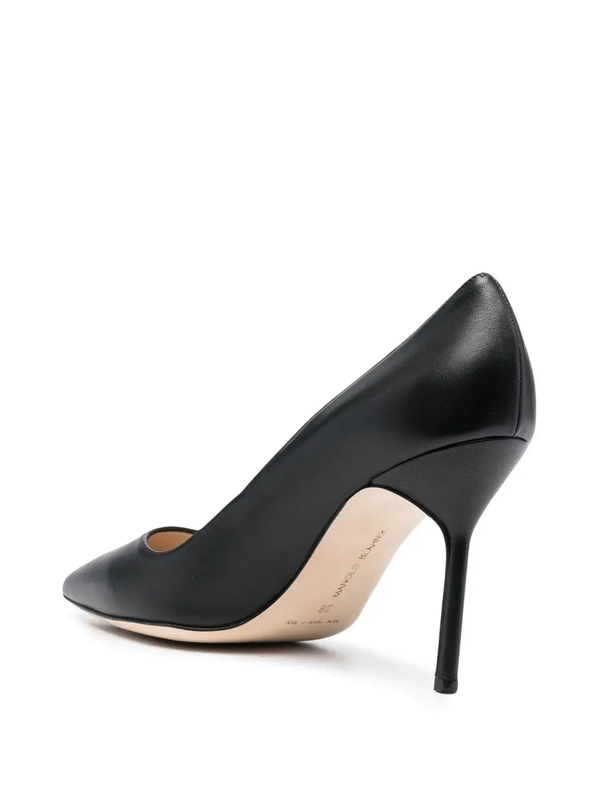 Manolo Blahnik BB レザー パンプス ブラック - 画像3