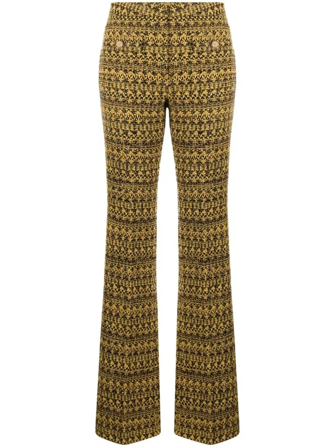 Alessandra Rich Alessandra Rich グラフィックプリント テーラードパンツの商品画像