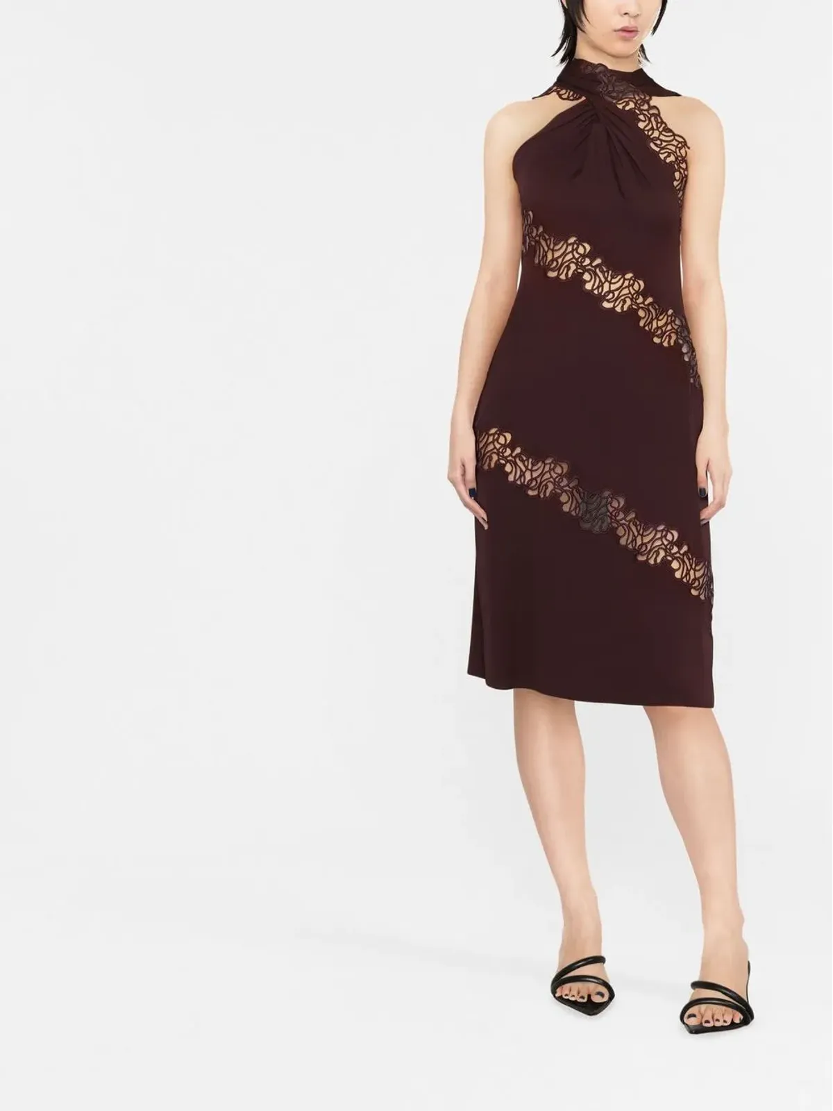 Stella McCartney レースディテールホルターネックドレス - 画像2