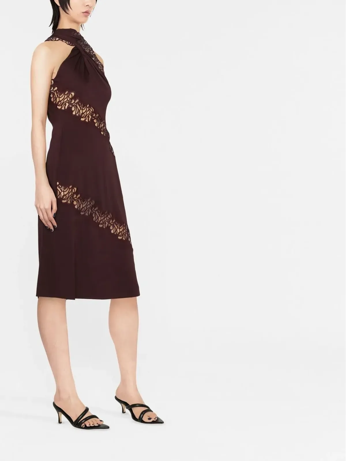Stella McCartney レースディテールホルターネックドレス - 画像4