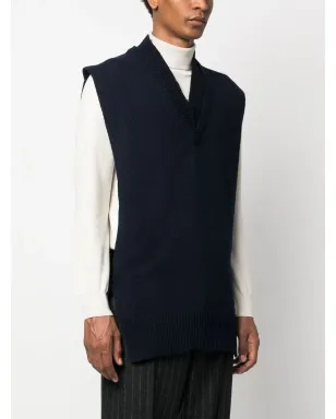 Maison Margiela Vネック レイヤードベスト（ブルー） - サムネイル3