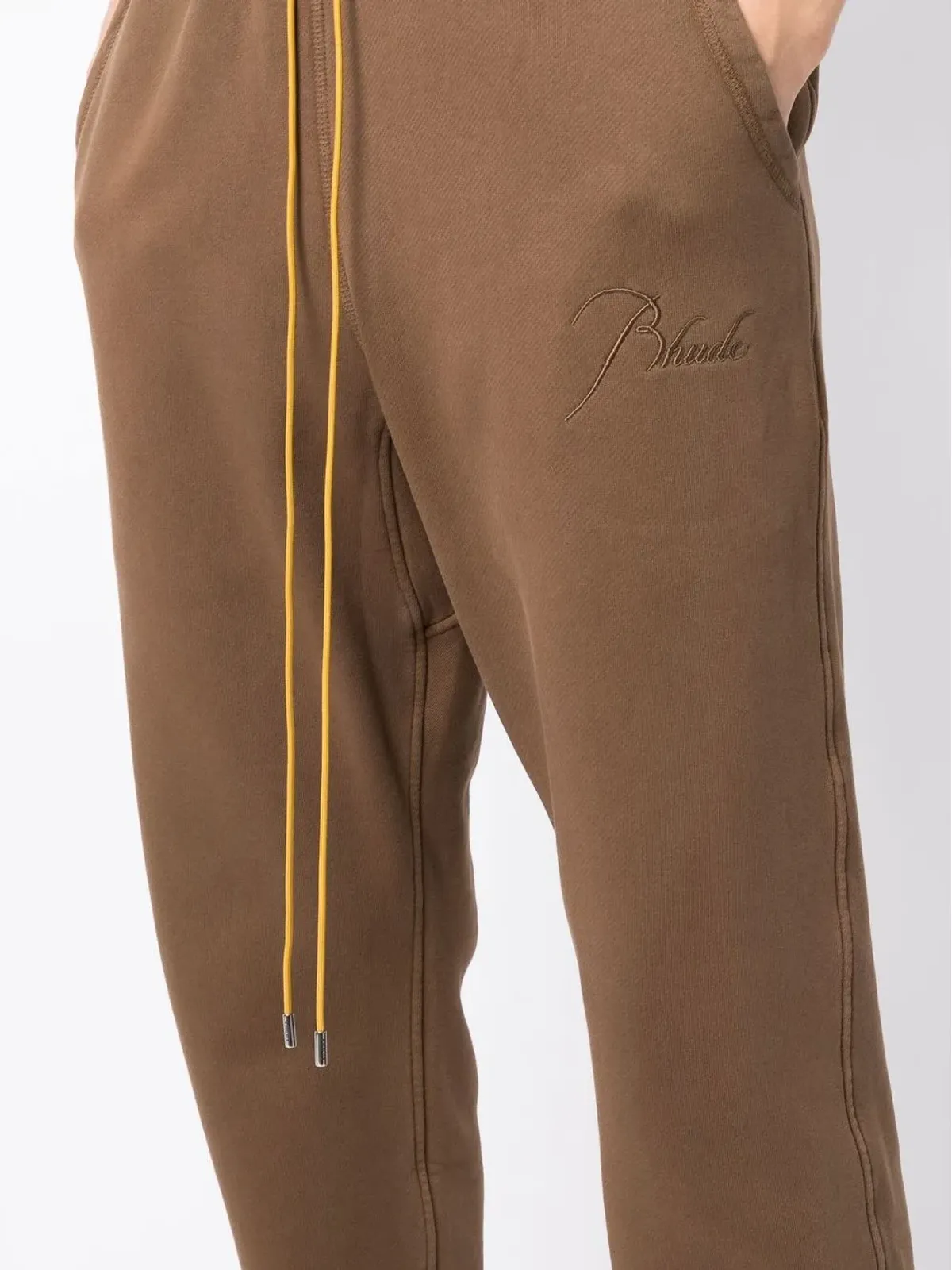 RHUDE ドローコード付きコットン トラックパンツ - 画像5