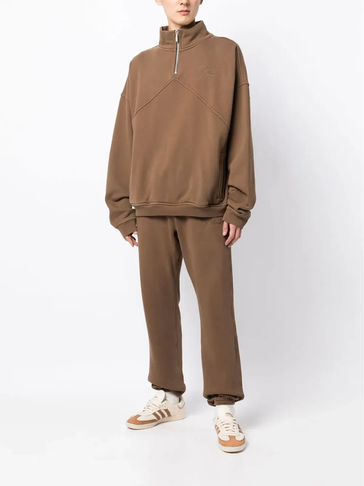 RHUDE ドローコード付きコットン トラックパンツ - 画像2