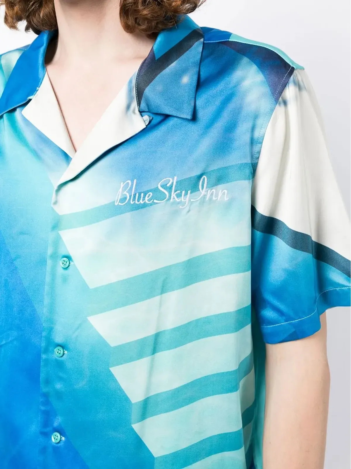 BLUE SKY INN 抽象プリント半袖シャツ - 画像5