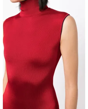 Herve L. Leroux ニットのペンシルドレス レッド - サムネイル5