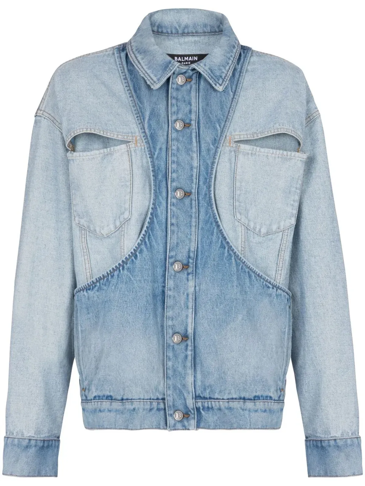 Balmain パネルデザイン デニムジャケット - 画像1