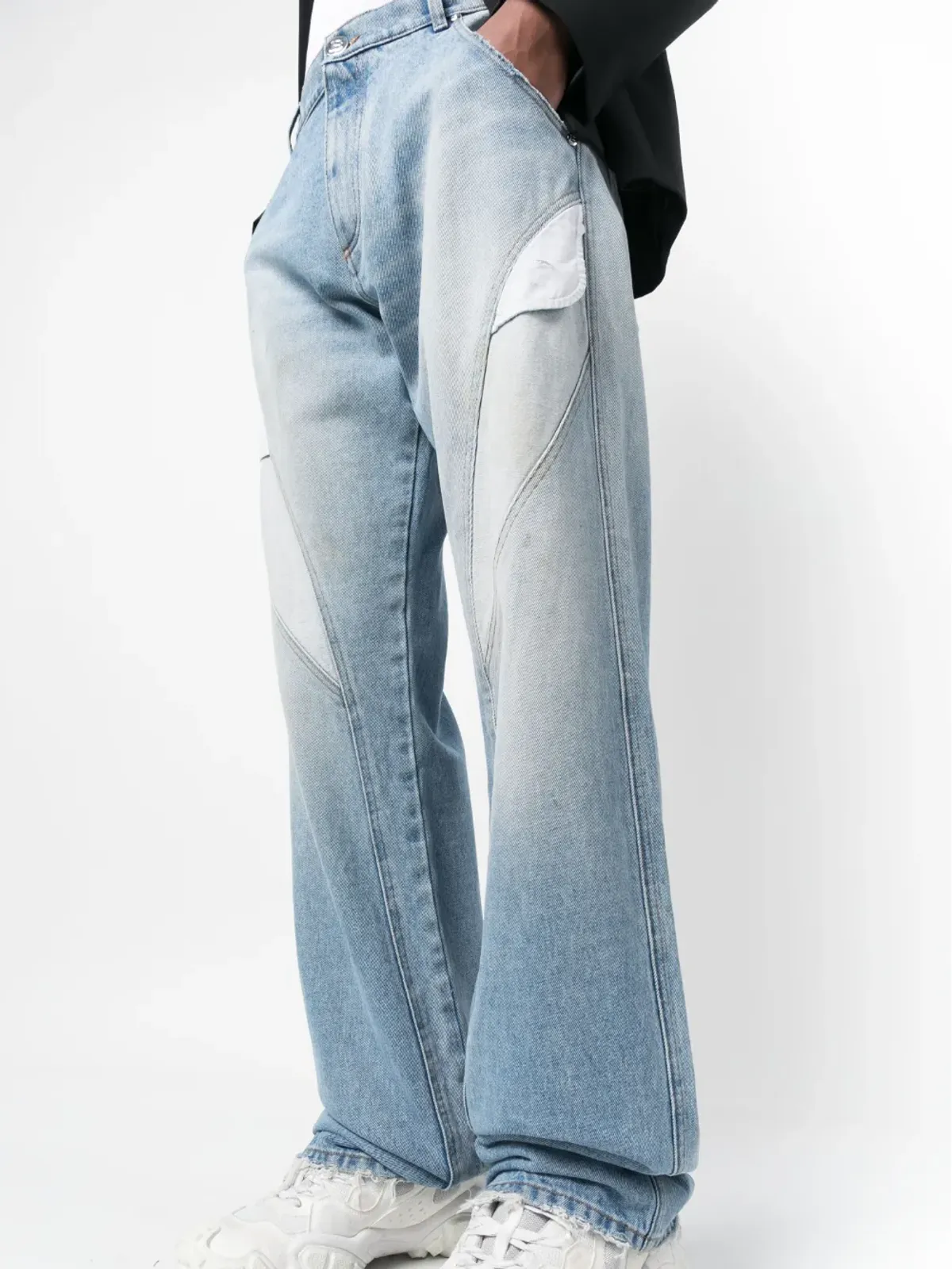 Balmain エクスポーズドポケット コットンデニムジーンズ - 画像5