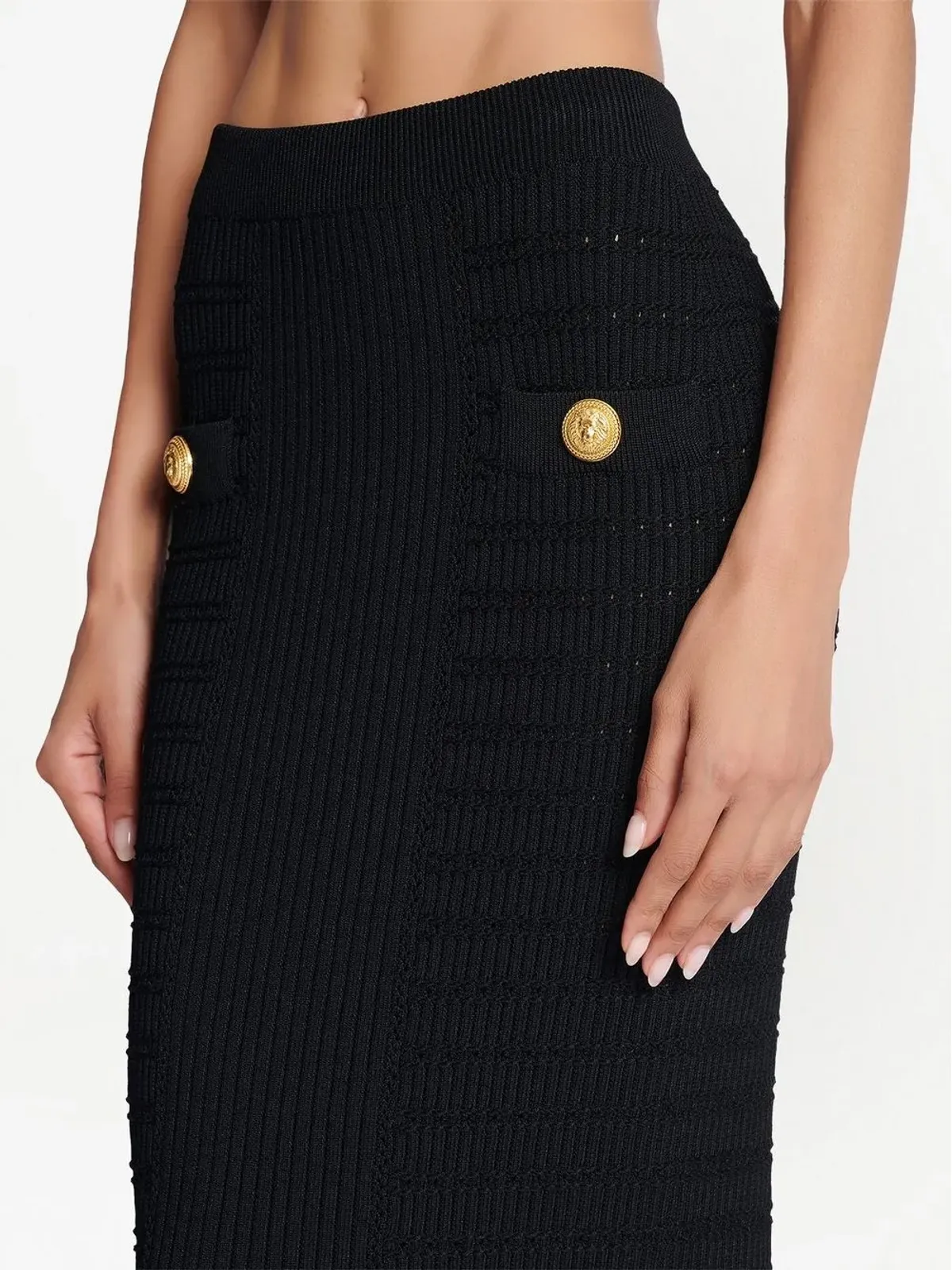 Balmain バルマン リブニットペンシルスカート - 画像5