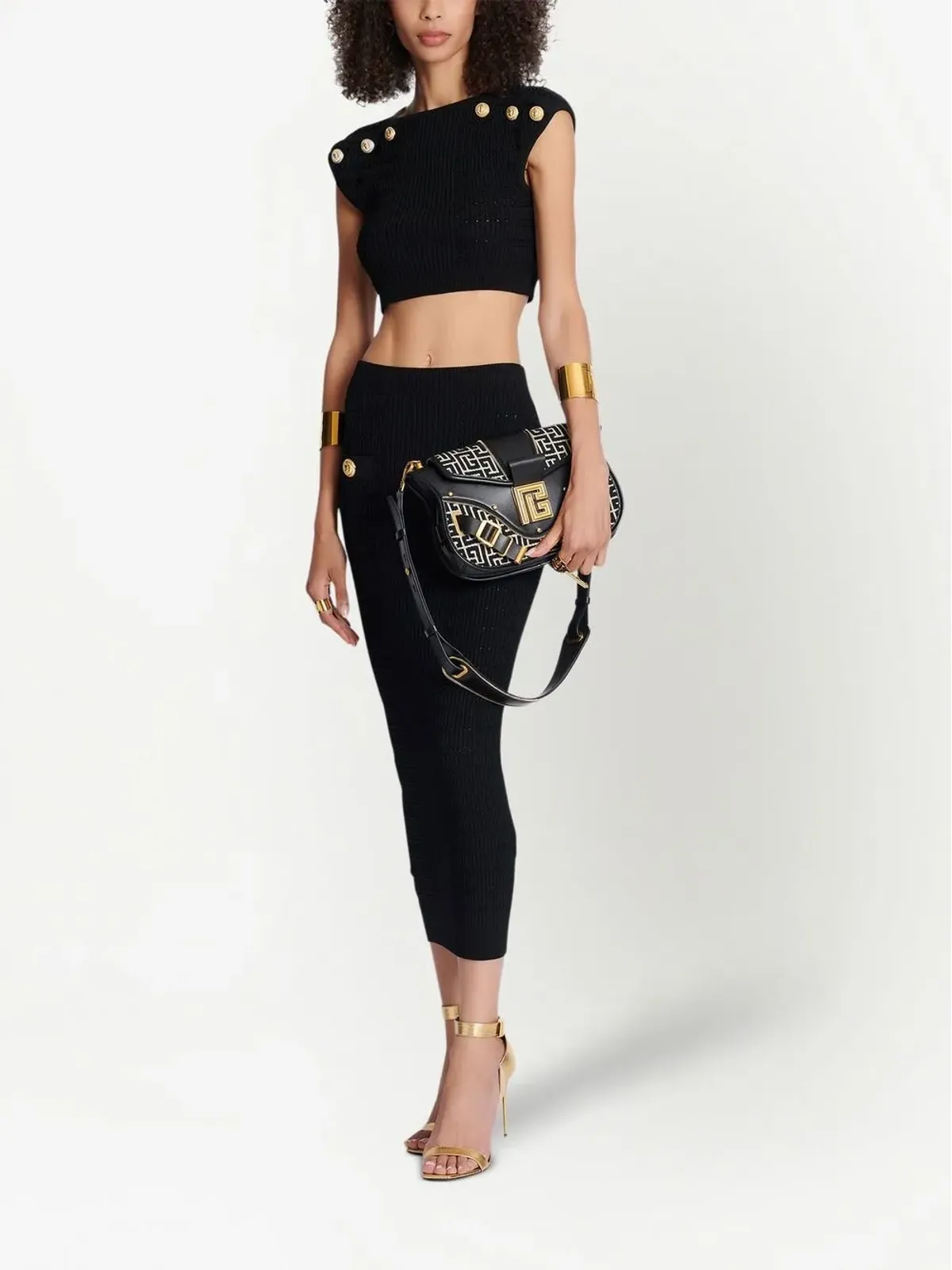 Balmain バルマン リブニットペンシルスカート - 画像2