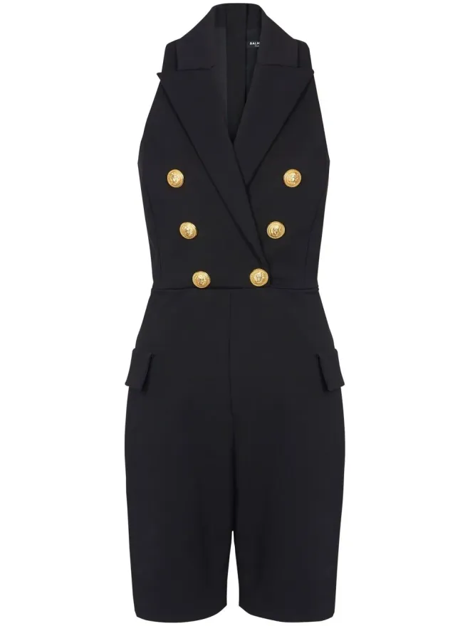 BALMAIN Balmain ピークラペル・ダブルブレスト・ロンパースの商品画像