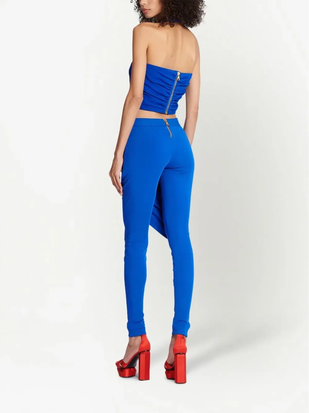 Balmain ハルターネック クロスオーバーストラップトップ - 画像3