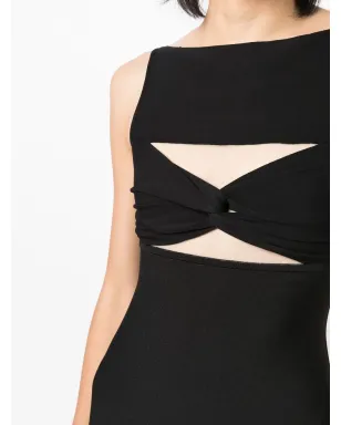 Herve L. Leroux カットアウトボディペンシルドレス ブラック - サムネイル5