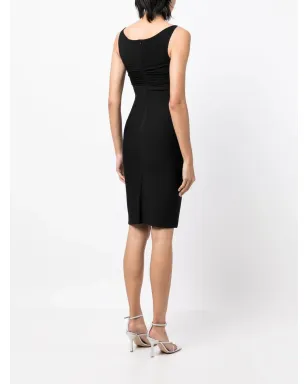 Herve L. Leroux カットアウトボディペンシルドレス ブラック - サムネイル4