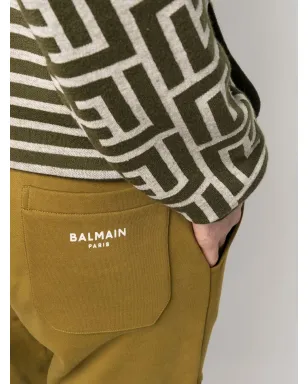 Balmain フロックロゴ オーガニックコットン トラックパンツ - サムネイル5