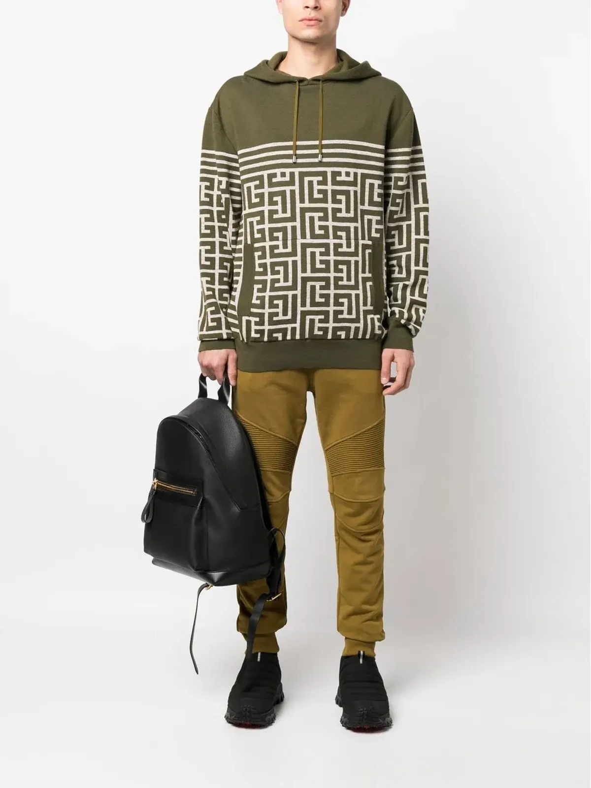 Balmain フロックロゴ オーガニックコットン トラックパンツ - 画像2
