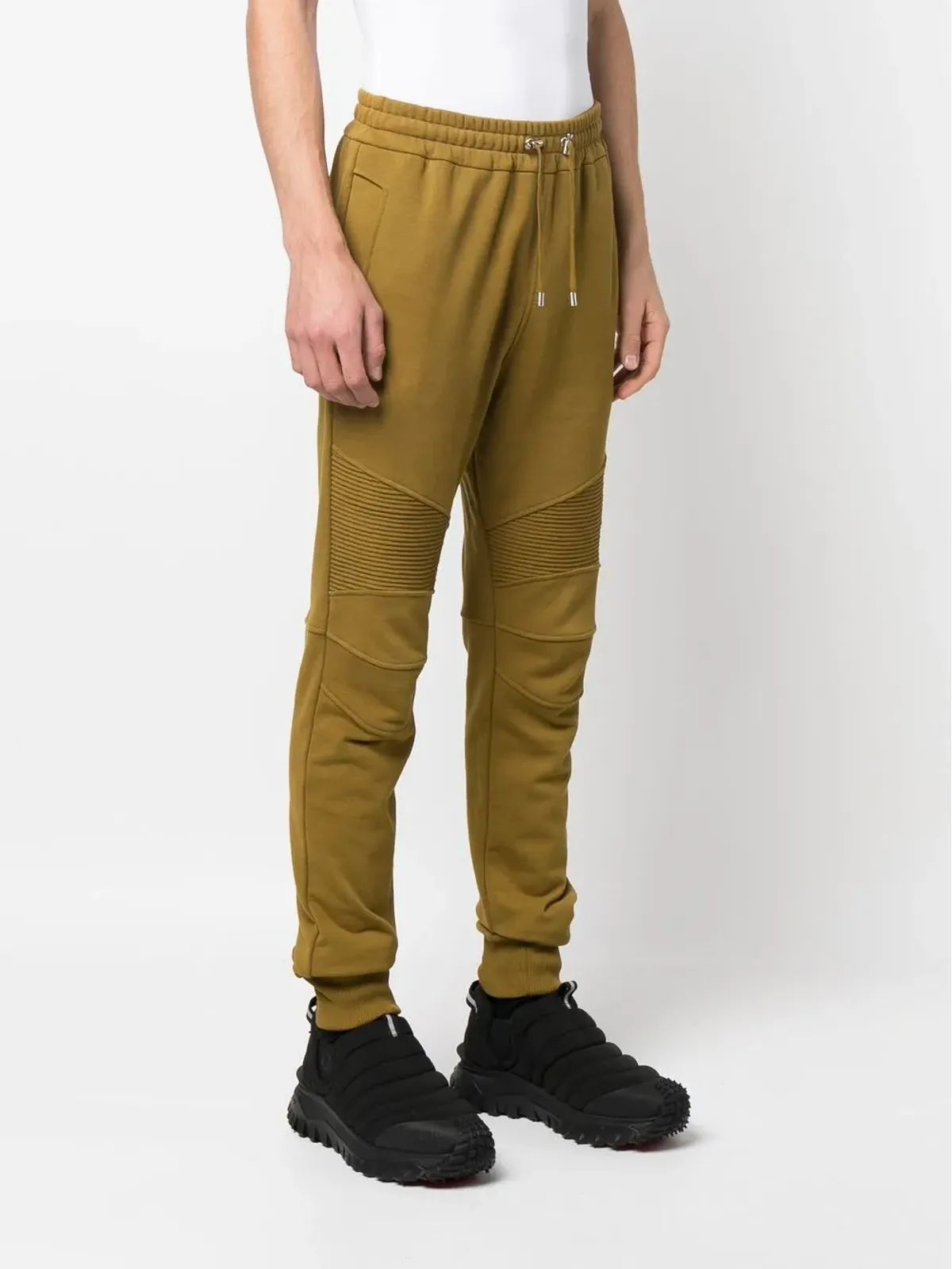 Balmain フロックロゴ オーガニックコットン トラックパンツ - 画像3