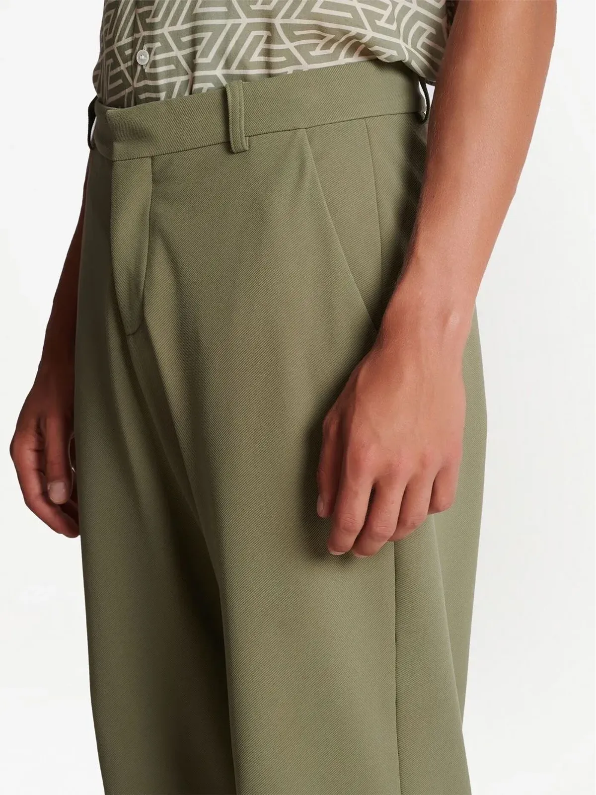 Balmain ストレートレッグ チノパンツ - グリーン - 画像5