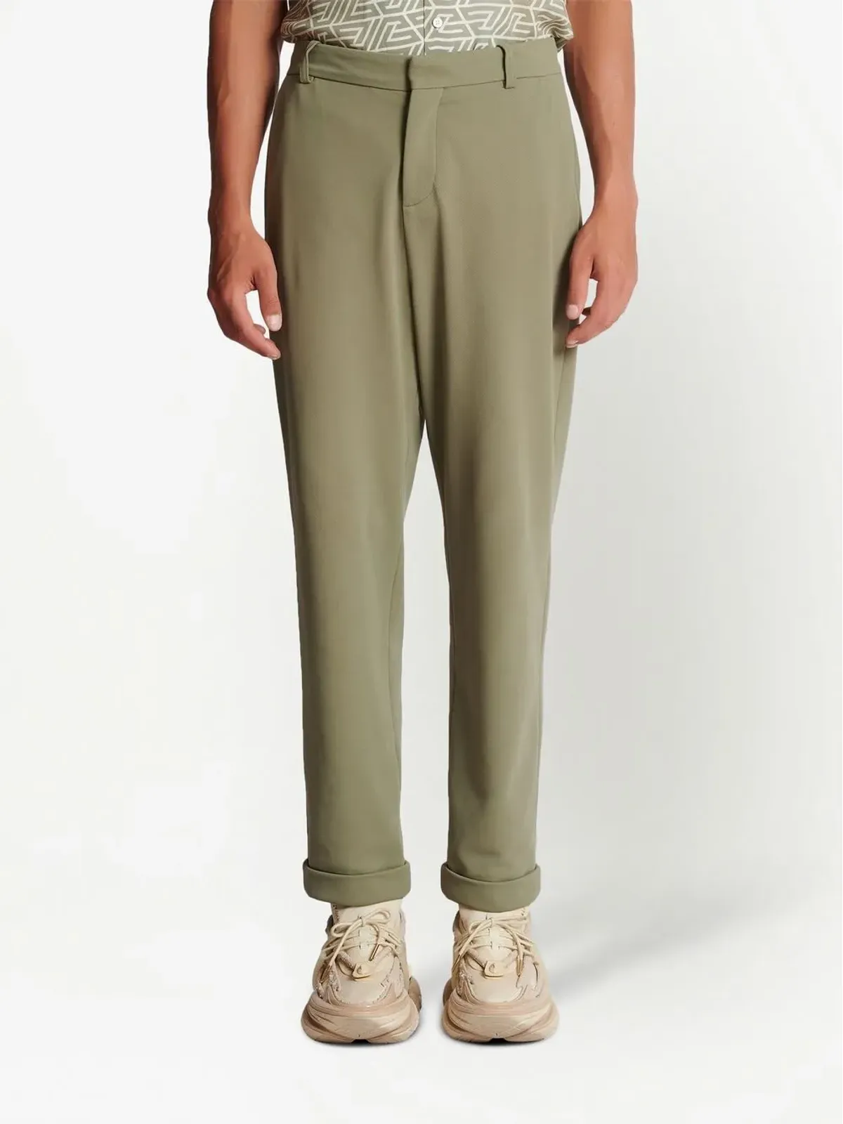 Balmain ストレートレッグ チノパンツ - グリーン - 画像3