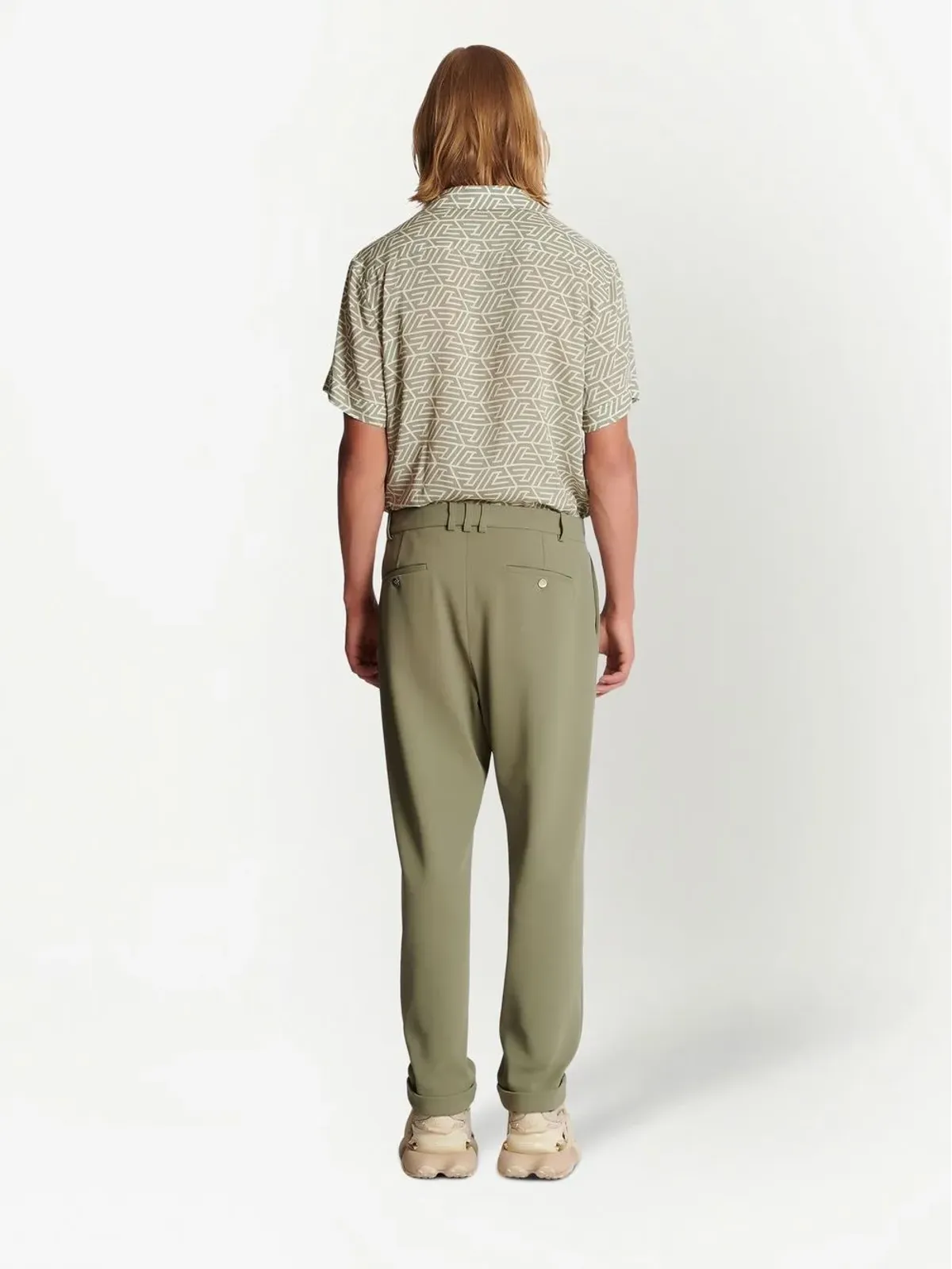 Balmain ストレートレッグ チノパンツ - グリーン - 画像4
