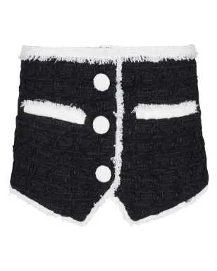 Balmain ツイードミニスカート - ブラック - サムネイル1